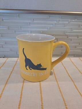 "Namast'ay in Bed" Cat Mug by "Love Your Mug"
